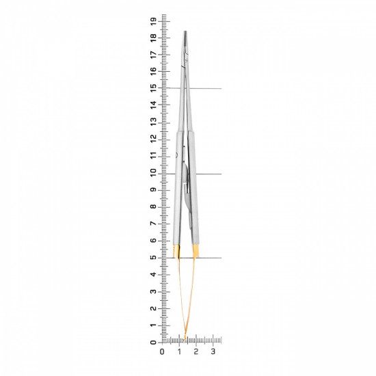 Иглодержатель-микро изогнутый Micro-Nadelhalter TC, 18 см