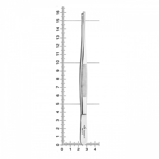 Пинцет шовный прямой, боковое окно, 150 мм