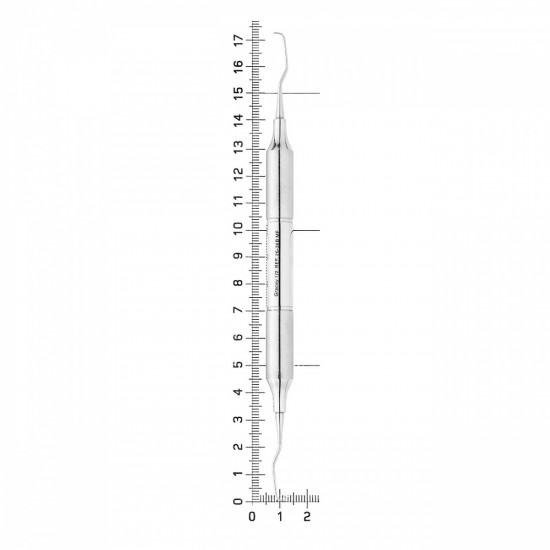Кюрета парадонтологическая Gracey MF, форма 1/2, ручка DELUX, диаметр 10 мм, экстра легкая