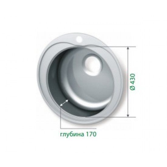AR-S31 мойка круглая, стандарт (врезная)