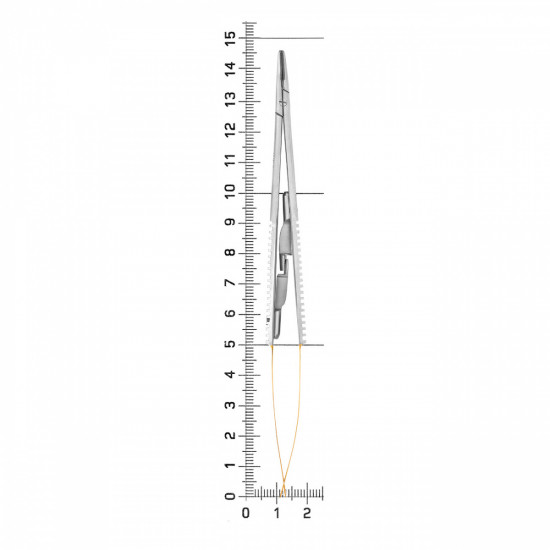 Иглодержатель микрохирургический прямой CastroviejoTC, 14,0 см