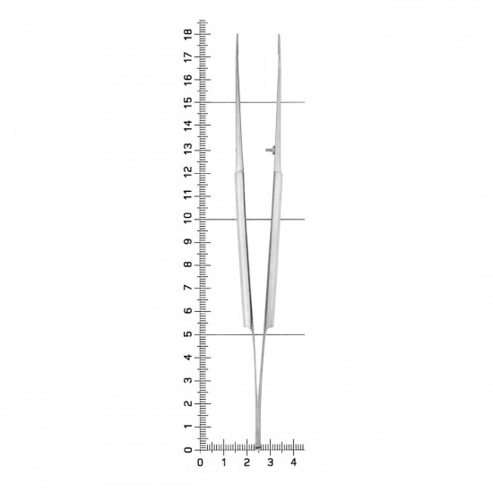 Пинцет микрохирургический анатомический прямой, 180 мм